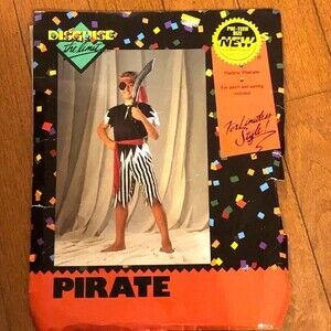 Vtg 1989 Disguise The Limit Pre-teen Size 12-14 Pirate Costume Theater Cosplay